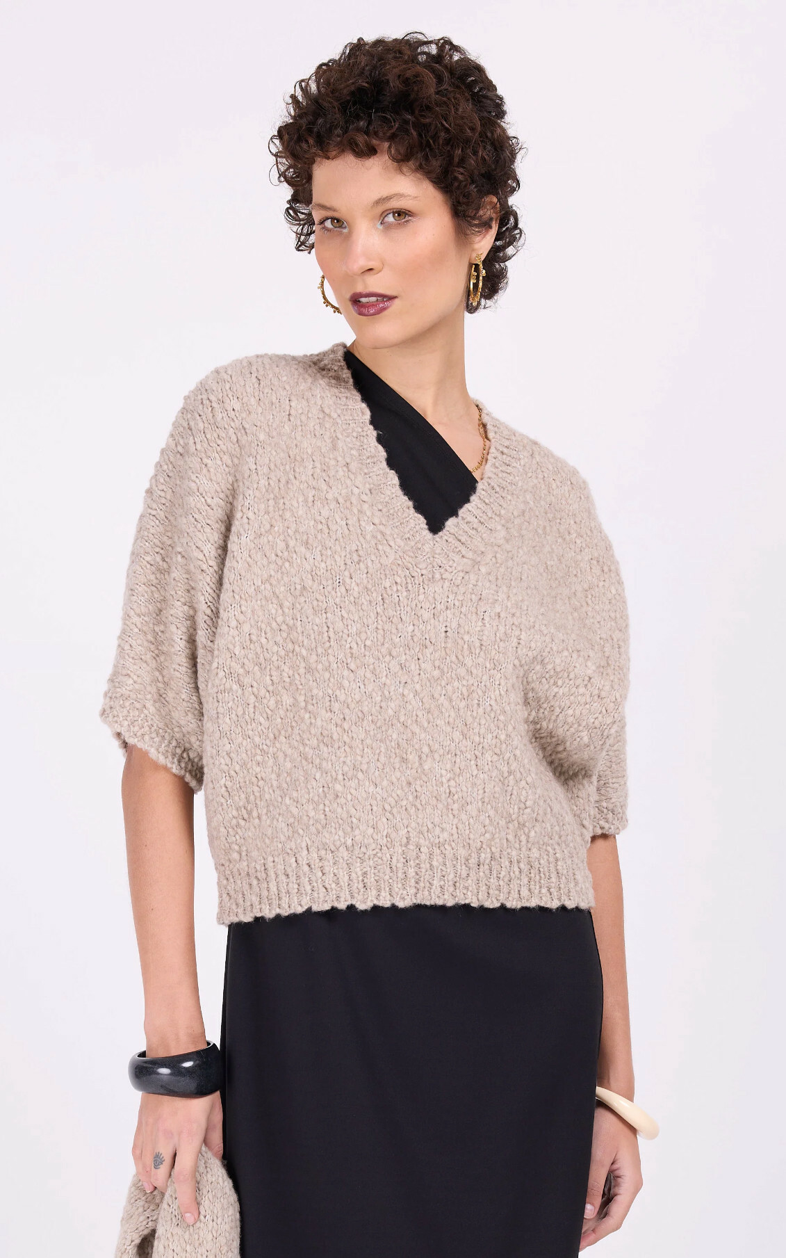 Taupe Sweater/trui image