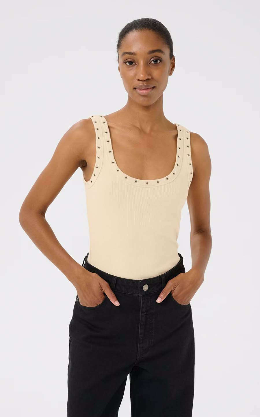 Beige T-shirt/top